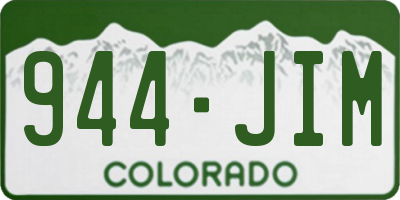 CO license plate 944JIM