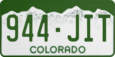 CO license plate 944JIT