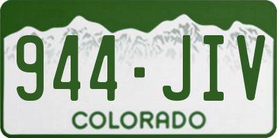 CO license plate 944JIV