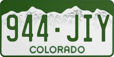 CO license plate 944JIY