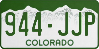 CO license plate 944JJP
