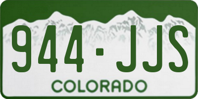CO license plate 944JJS