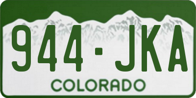 CO license plate 944JKA