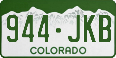 CO license plate 944JKB