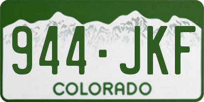CO license plate 944JKF