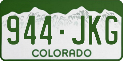 CO license plate 944JKG
