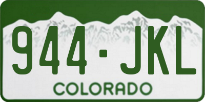 CO license plate 944JKL