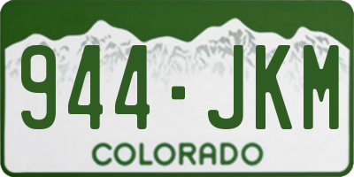 CO license plate 944JKM