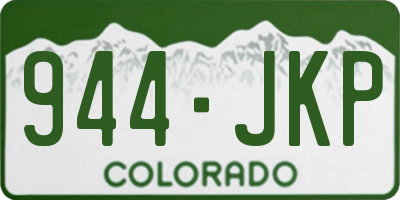 CO license plate 944JKP