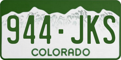 CO license plate 944JKS