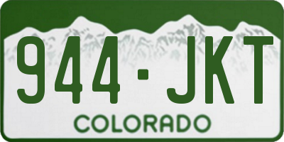 CO license plate 944JKT