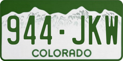 CO license plate 944JKW