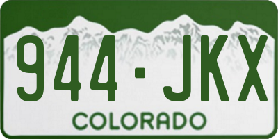 CO license plate 944JKX