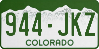 CO license plate 944JKZ