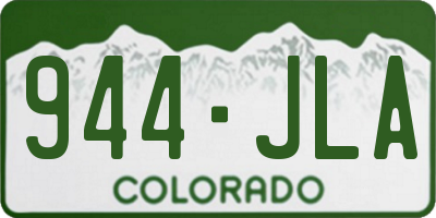 CO license plate 944JLA
