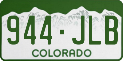 CO license plate 944JLB