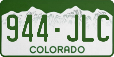 CO license plate 944JLC
