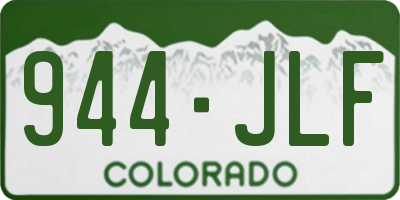 CO license plate 944JLF