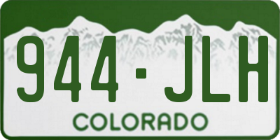 CO license plate 944JLH