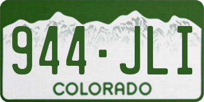 CO license plate 944JLI