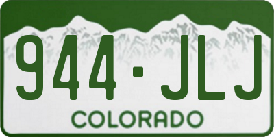 CO license plate 944JLJ