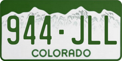 CO license plate 944JLL