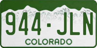 CO license plate 944JLN