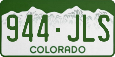 CO license plate 944JLS