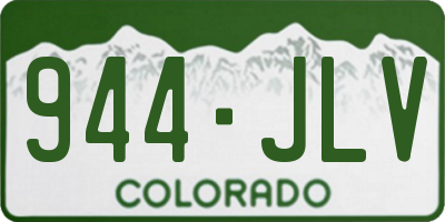 CO license plate 944JLV