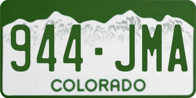 CO license plate 944JMA