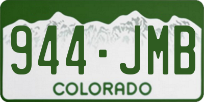 CO license plate 944JMB
