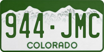 CO license plate 944JMC