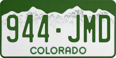 CO license plate 944JMD