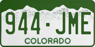 CO license plate 944JME