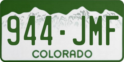 CO license plate 944JMF