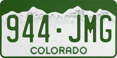 CO license plate 944JMG