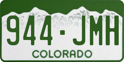 CO license plate 944JMH