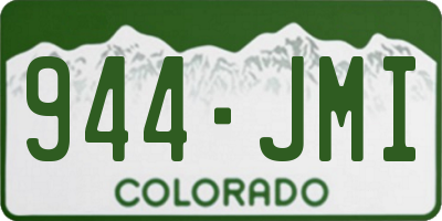 CO license plate 944JMI