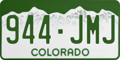CO license plate 944JMJ