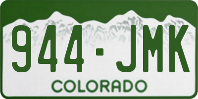 CO license plate 944JMK