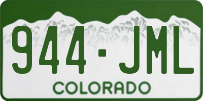 CO license plate 944JML