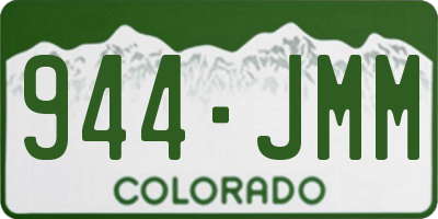 CO license plate 944JMM
