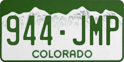 CO license plate 944JMP