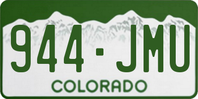 CO license plate 944JMU