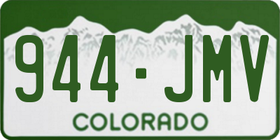 CO license plate 944JMV