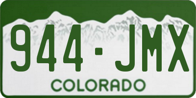 CO license plate 944JMX