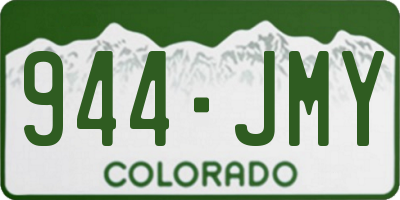 CO license plate 944JMY