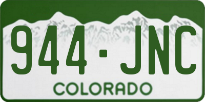 CO license plate 944JNC