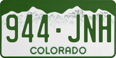 CO license plate 944JNH