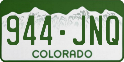 CO license plate 944JNQ